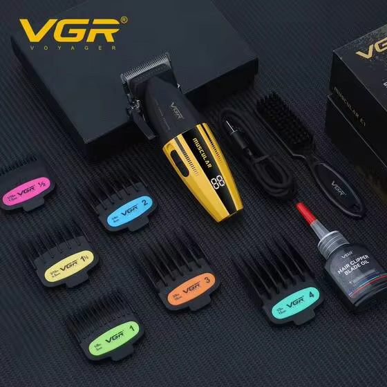 Máquina de Afeitar Profesional VGR 285 para Barbería - Cortadora de Cabello Inalámbrica de Alta Precisión
